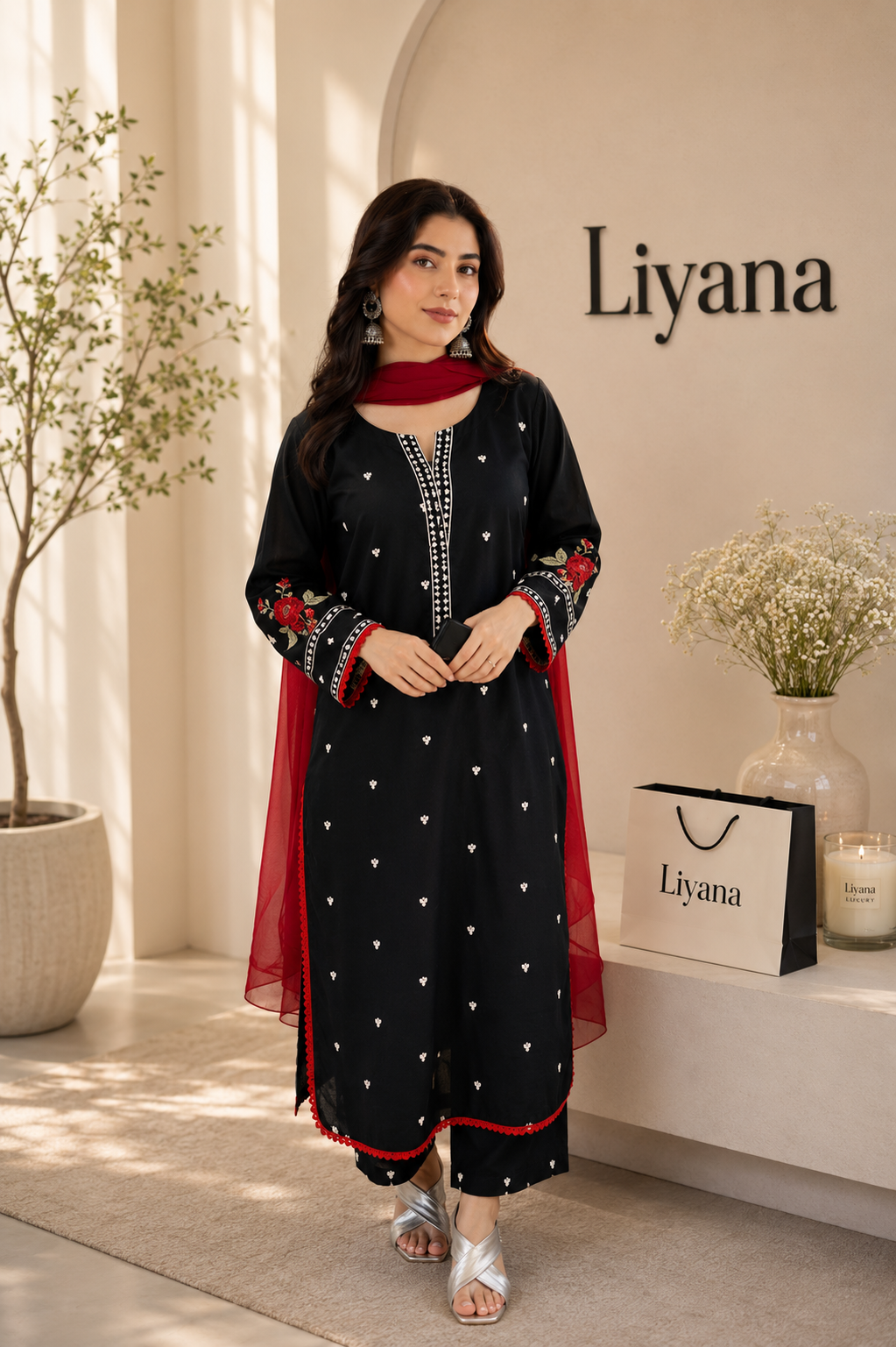IMG_6542 (1) Noir Bloom 3PC Embroidered Suit by Liyana – Black Embroidered Women’s Suit